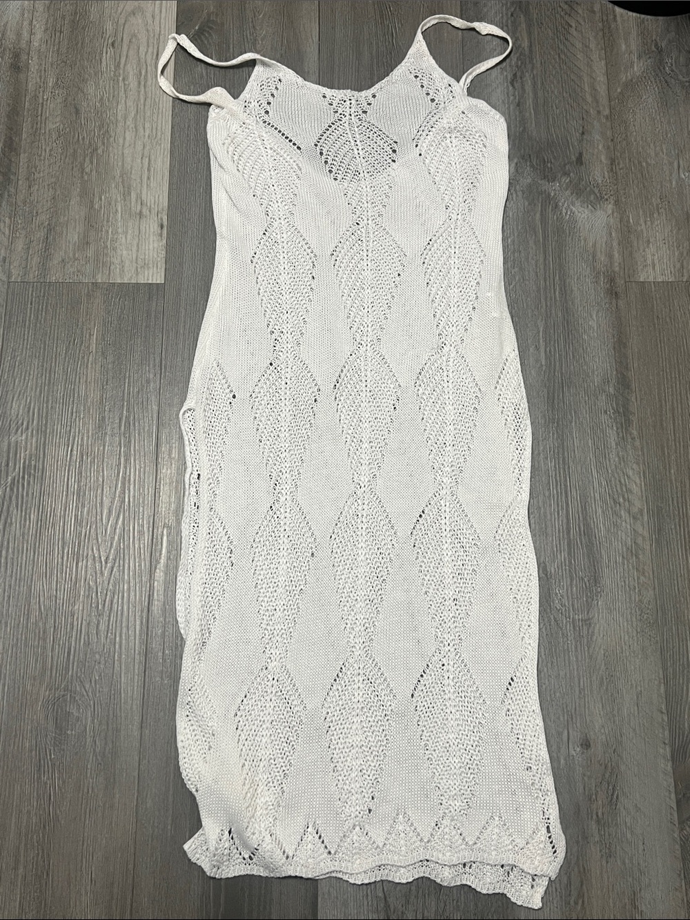 Woman’s swimsuit cover up dress with slits on the side and open back/ size M